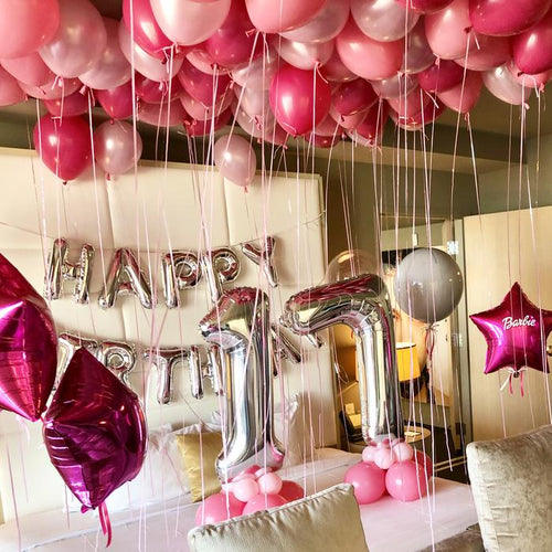 Helium Birthday balloons pink