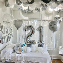 Load image into Gallery viewer, Helium Birthday balloons Silver