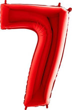 Load image into Gallery viewer, 102 cm  Italian Folium Number 7 balloon in red by Balloon Stern in Geneva Switzerland
