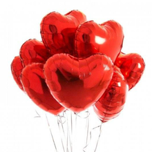 Load image into Gallery viewer, Red hearts valentines foil balloon bouquet by balloon stern 
