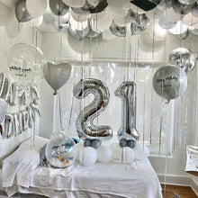 Charger l&#39;image dans la galerie, Helium Birthday balloons Silver
