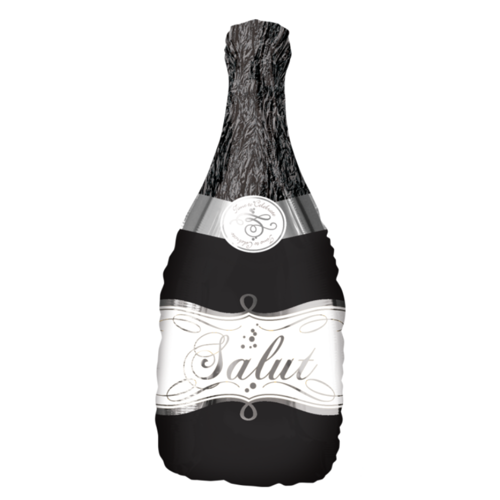 BOTTLE BLACK HELIUM BALLOON 